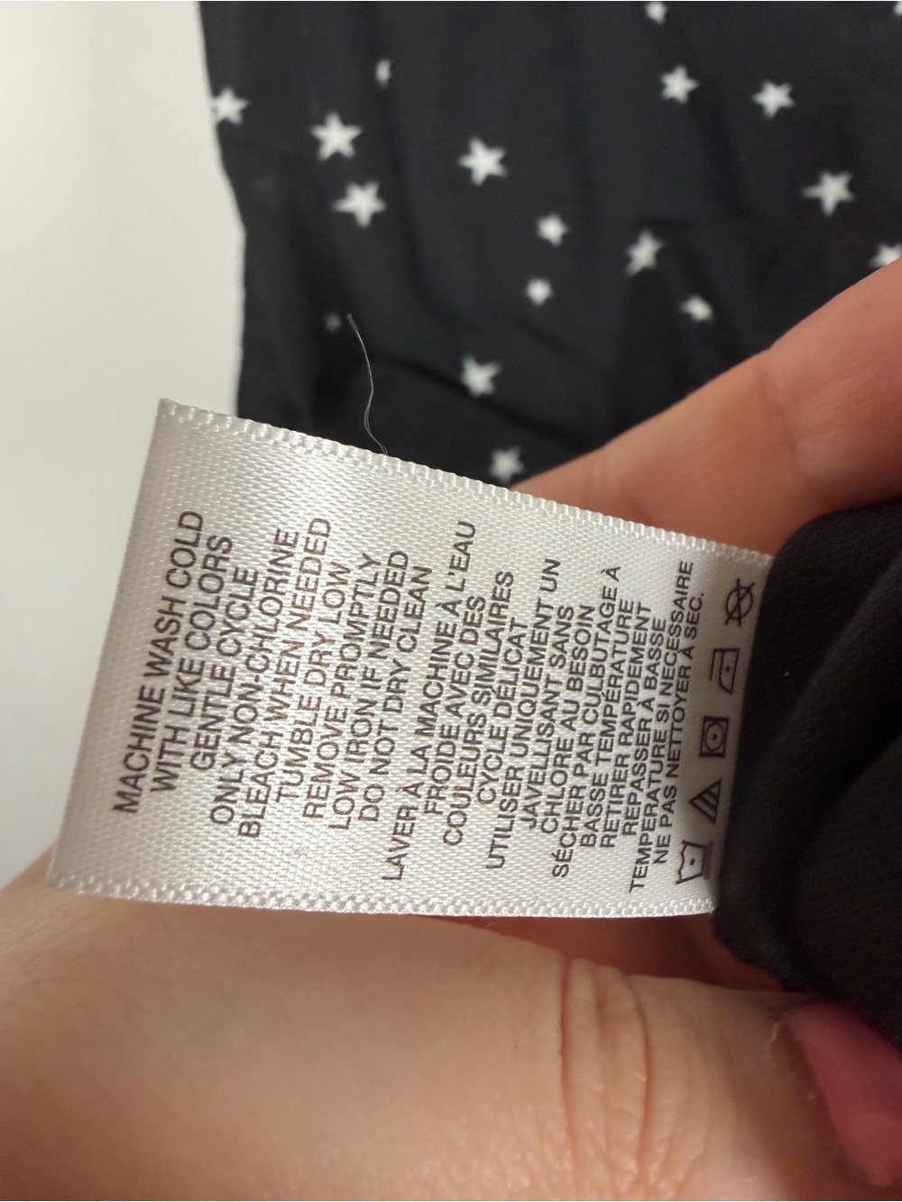 Whimsigoth Celestial Star Black Bodycon Slip Dress with White Star Print - Picture 5 of 6